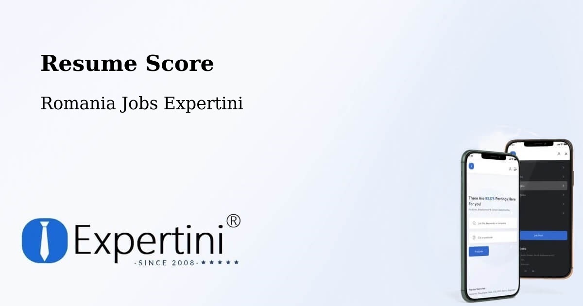 Resume Score & Job Description Match Tool – Crişan - Romania Jobs Expertini